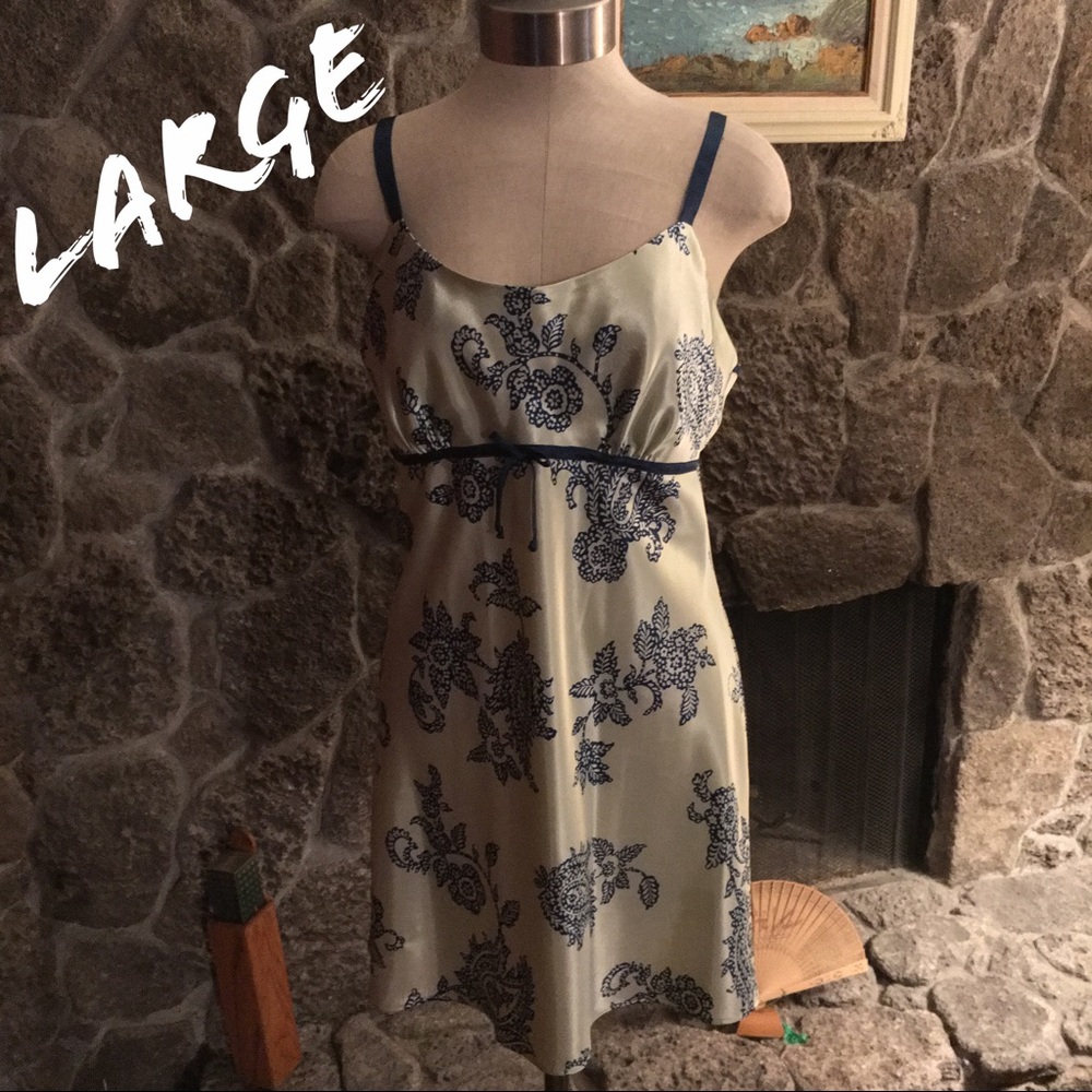 Delicate Satin Floral Chemise Size Large